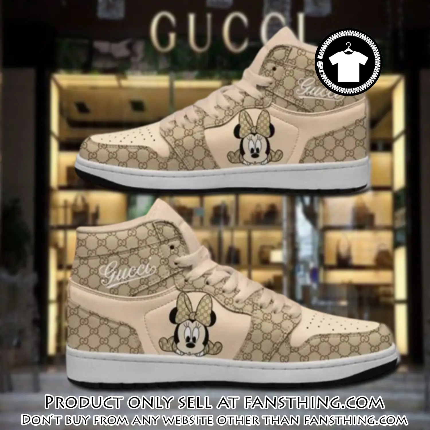 Gucci x mickey high air jordan sneakers shoes hot  disney gifts unisex fst4529549